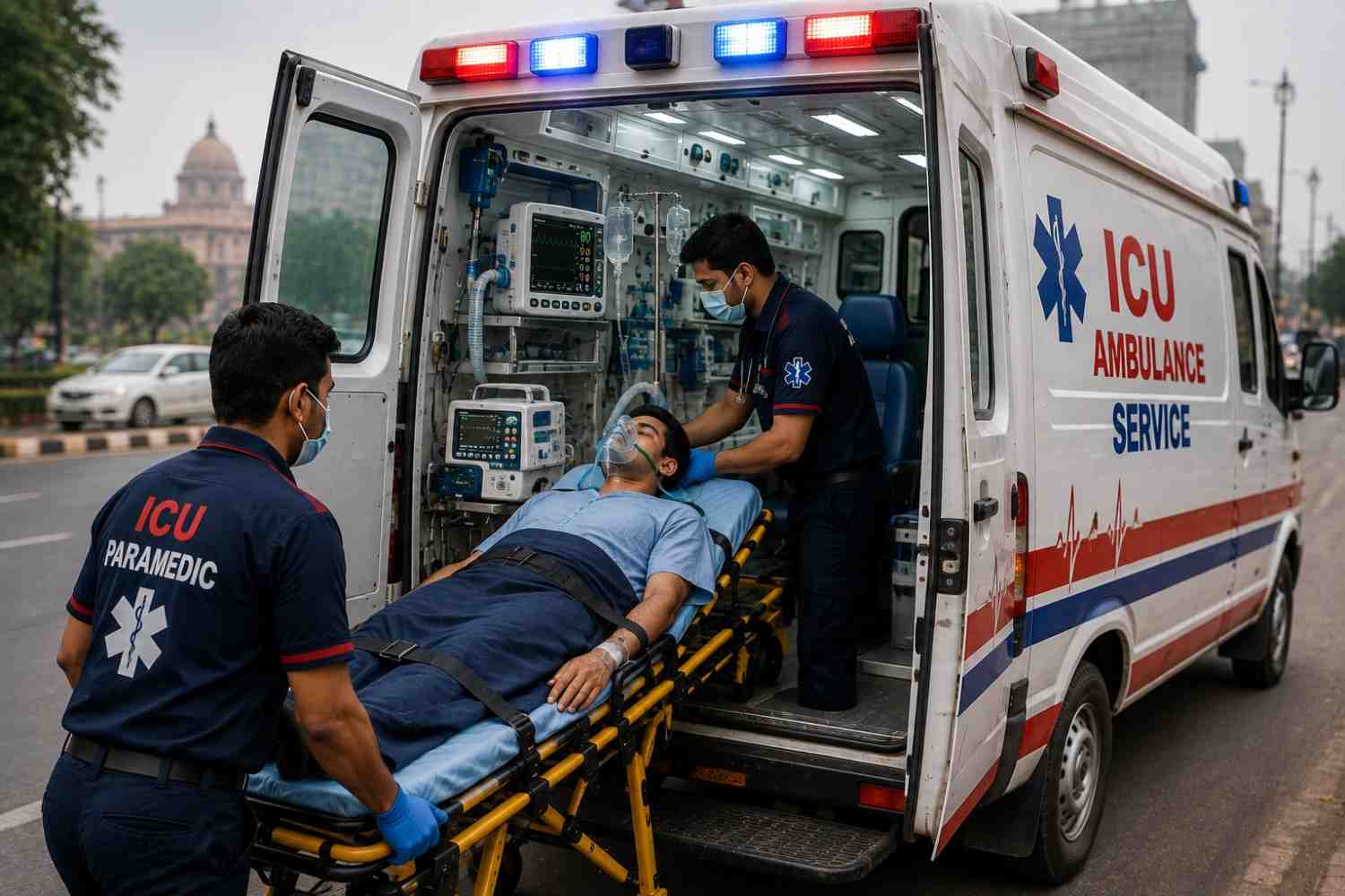 ICU Ambulance Service in Delhi