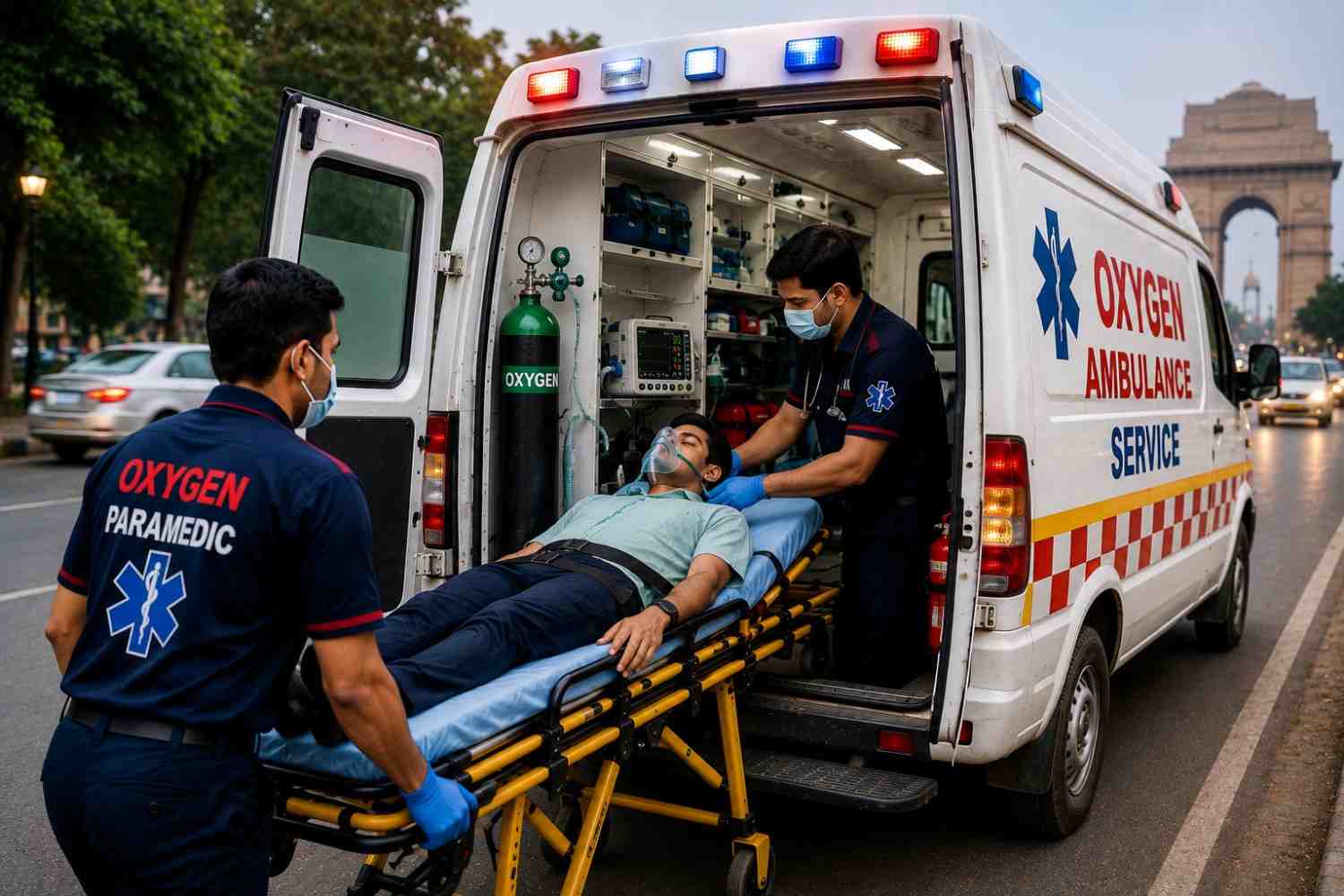 Oxygen Ambulance Service in Delhi