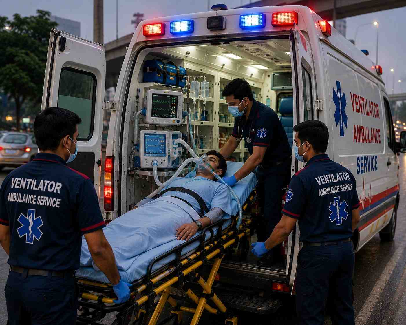 Ventilator Ambulance Service in Delhi